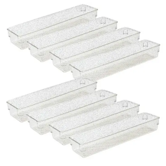 Trio Home Draw Organizers, Storage Bins for Makeup, Bedroom, Kitchen Gadgets Utensils and Office, Bathroom and Vanity Drawer Organizer Trays image {7}