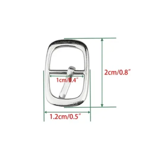 INSPIRE CHIC Rectangular Metallic Single Prong Pin Shoes Buckles image {2}