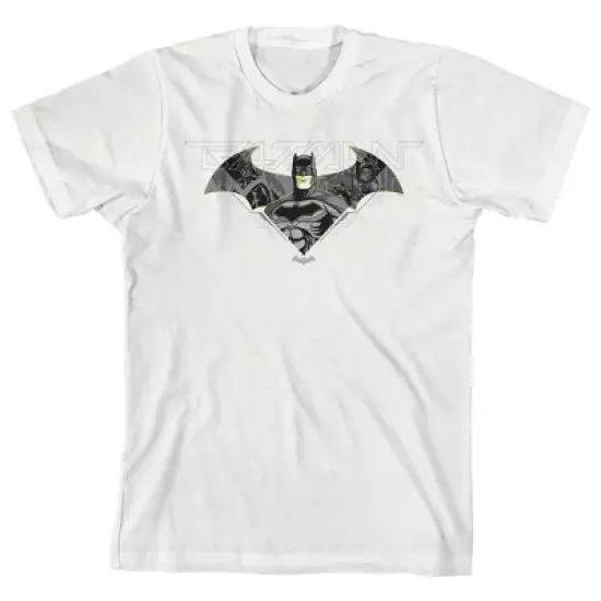 Batman Robin Nightwing Line Art White T-Shirt Toddler Boy to Youth Boy image {5}