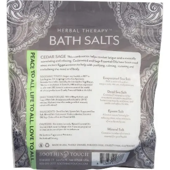 Soothing Touch Restoring Cedar Sage Bath Salts - 32 oz image {1}