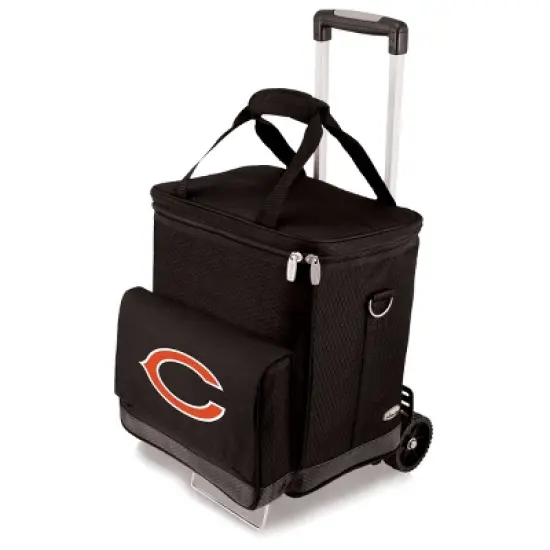 NFL Chicago Bears Cellar Six Bottle Wine Carrier and Cooler Tote with Trolley image {4}