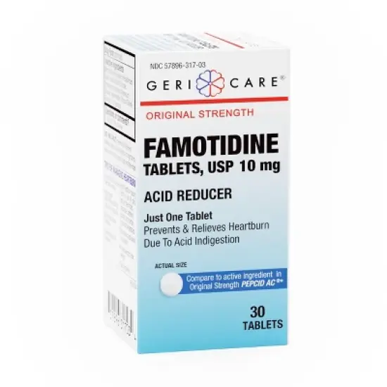 Gericare Famotidine 10mg Antacid Tablet, 30 Ct image {5}