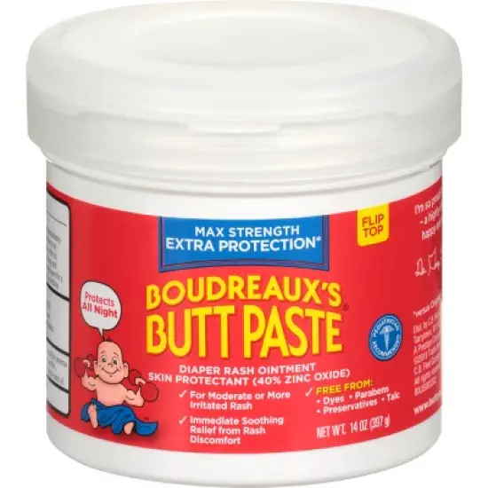 Boudreaux's Butt Paste Baby Diaper Rash Cream Maximum Strength - 14oz image {5}