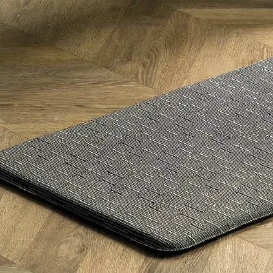 nuLOOM Casual Crosshatched Anti Fatigue Kitchen or Laundry Room Comfort Mat image {5}