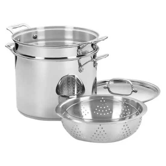 Cuisinart Chef's Classic 12qt Stainless Steel Pasta/Steamer Set - 77-412: Kitchen Cookware Set, Dishwasher-Safe image {1}