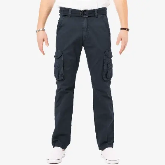 X RAY Men's Belted Classic Fit Cargo Pants image {8}