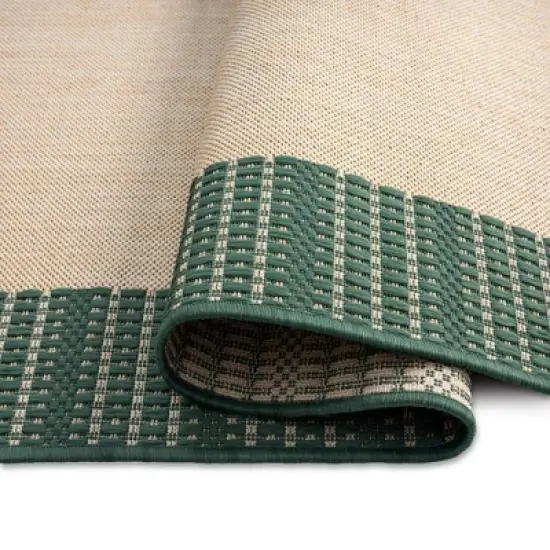 7'9" x 10'2" New York Patio Country Landry Indoor/Outdoor Rug Beige/Green - Nicole Miller image {1}