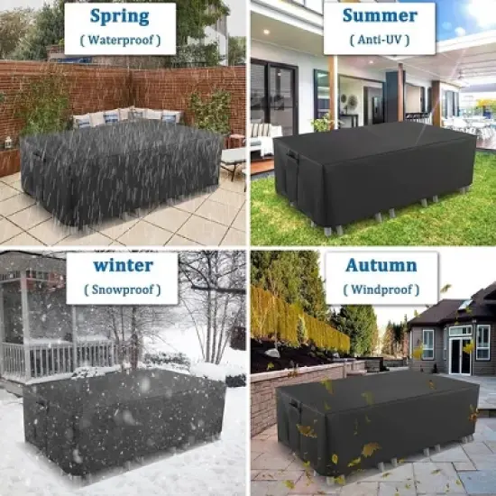 Akefit Waterproof Heavy Duty Outdoor Furniture Cover Patio Garden Protector 109 Inch image {7}