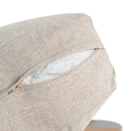 Christopher Knight Home Therone Patio Aluminum Club Chair with Cushions, Silver/Beige image {8}