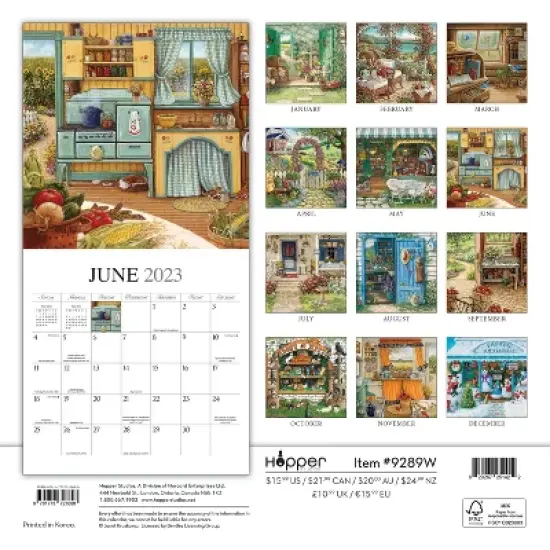 2023 Square Wall Calendar Home Sweet Home - BrownTrout image {1}