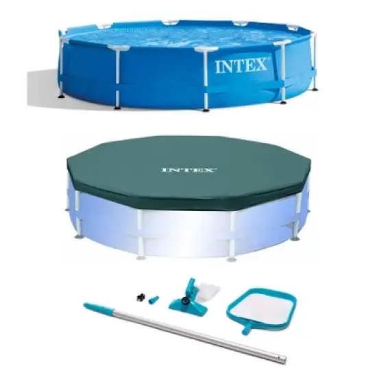 Intex Pool Kit w/ Intex 10 x 2.5-Ft Pool Set w/ Filter Pump w/  10-Ft Pool Cover image {6}