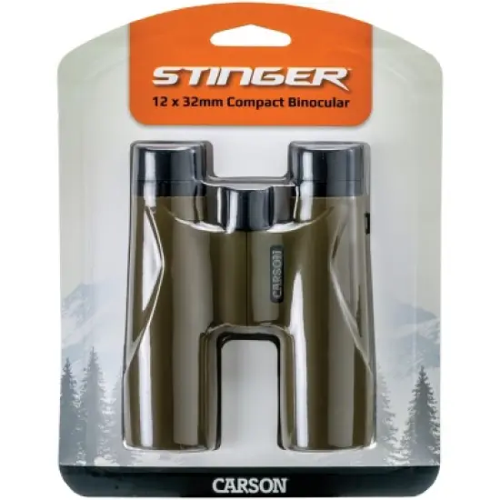 CARSON Stinger Compact Portable Binoculars (12x 32 mm) image {1}