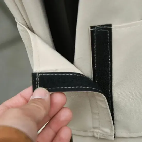 Resenkos Gazebo Pergola Privacy Panels,9.84' x 11.8' Gazebo Sidewall Set with Hooks/C-Rings, Beige image {5}