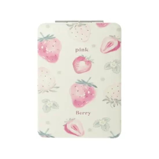 Unique Bargains Women Medium Rectangular Shape Handheld Mirror Pink 1 Pc image {5}