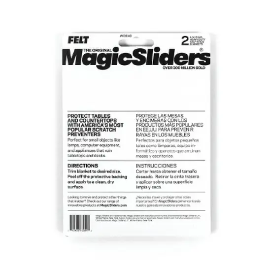 Magic Sliders 2pk 4.5''X6" Heavy Duty Adhesive Self-Stick Oatmeal Blanket image {1}
