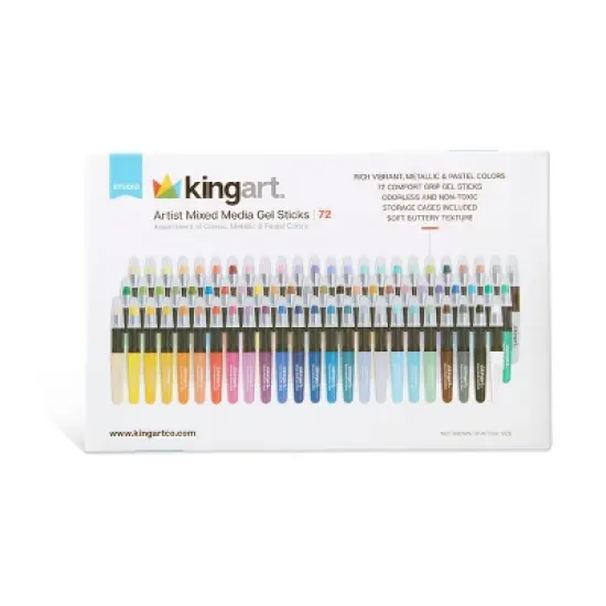 KINGART Gel Stick Crayons, 72 Colors image {10}