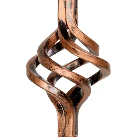 30" Pearlized Glass Solar Flame Stake Light Blue - Exhart image {5}