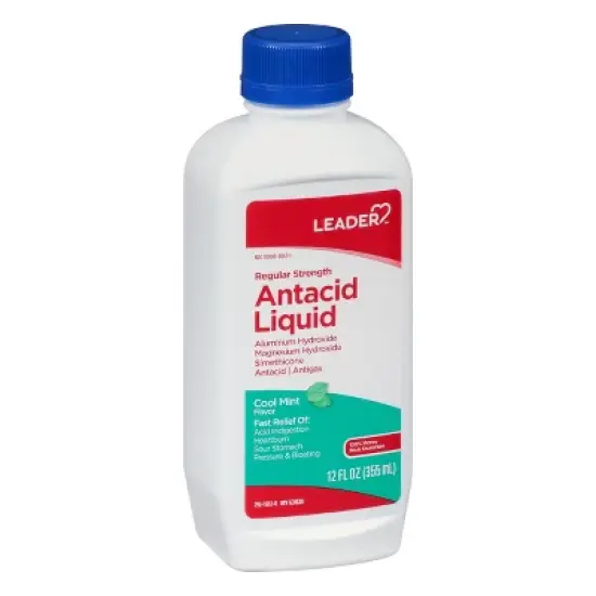 Leader Regular Strength Cool Mint Flavor Antacid Liquid 12 oz image {7}