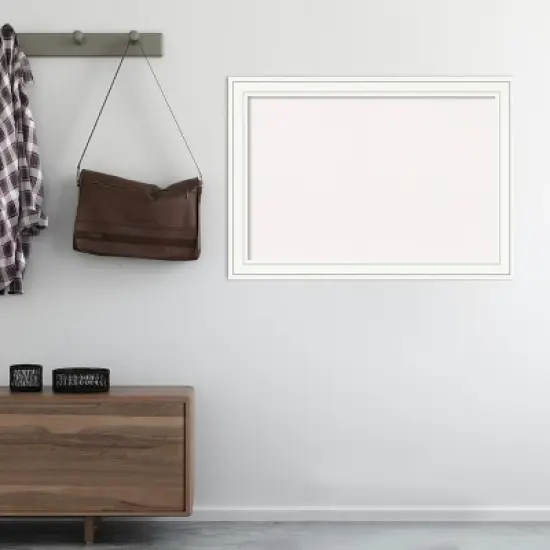 Amanti Art Craftsman Wood Framed Corkboard, White Cork image {6}