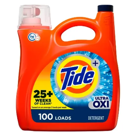 Tide Plus Ultra Oxi Liquid Laundry Detergent image {10}