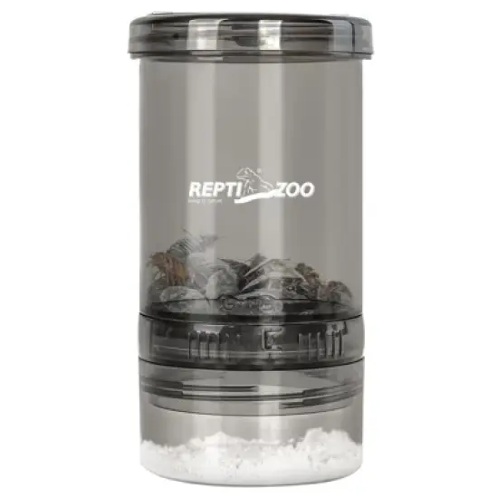 REPTI ZOO Reptile Cricket Powder Mixer, Insect Calcium Mixer, Cricket Nutrients Shaker for Gecko Snake Lizards, Feed Dispenser for Reptile image {3}