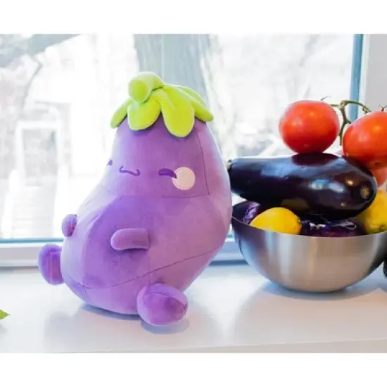 Toynk MochiOshis Eggplant 10-Inch Character Plush Toy | Murasaki Nasukkoshi image {5}