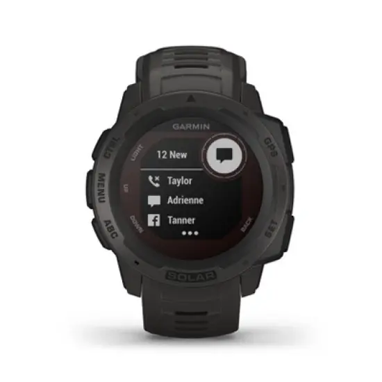 Garmin Instinct Solar Graphite Rugged GPS Smartwatch with Solar Charging image {7}