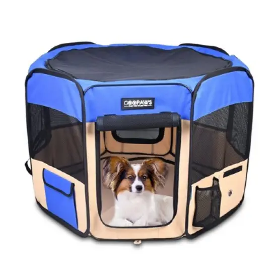 GOOPAWS 2-Door Portable Soft-Sided Dog, Cat & Small Pet Exercise Playpen image {6}