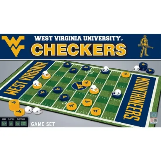 MasterPieces Officially licensed NCAA West Virginia Mountaineers Checkers Board Game for Families and Kids ages 6 and Up image {1}