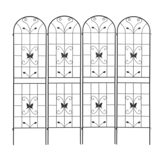 Syemin Patio Decorative Screens, Elegant Vine Pattern Yard Fencing, Pet-Safe Decorative Fence for Yard, Patio, Brown, 40"*19.7"*86.7" image {4}