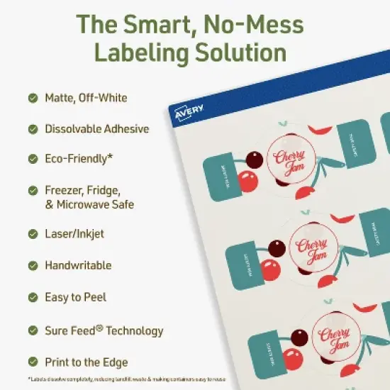 Avery Dissolvable Wraparound Band Labels, 1.5" x 3.5", 50 Labels image {1}