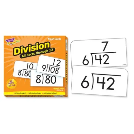 TREND Division 0-12 All Facts Skill Drill Flash Cards image {1}