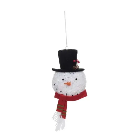 Transpac Foam Snowman Head Door Decor for Christmas Cheer Indoor Tabletop Decoration and Hostess Gift image {1}