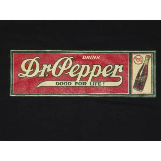 Dr Pepper Good For Life Vintage Ad Men's Black T-shirt image {1}