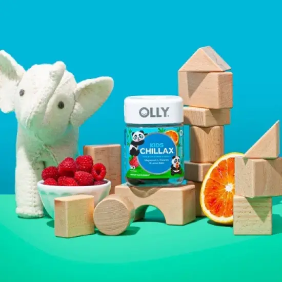 OLLY Kids Chillax Supplement Gummies with Magnesium, L-Theanine & Lemon Balm - Sunny Sherbet - 50ct image {6}