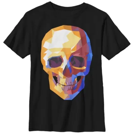 Boy's Lost Gods Halloween Geometric Skull T-Shirt image {3}