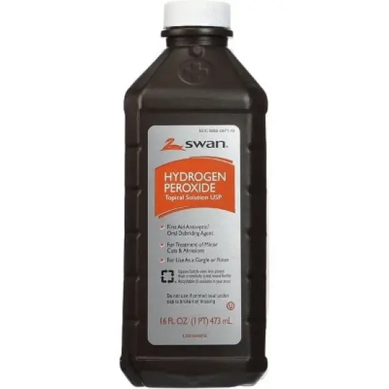 Swan Hydrogen Peroxide Solution 16 Oz First Aid Antiseptic Oral Debriding Agent Case Of 12 image {5}