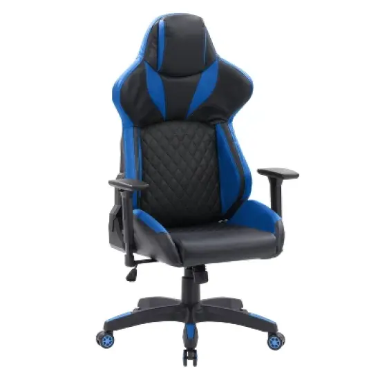 Nightshade Gaming Chair Black and Blue - CorLiving image {3}