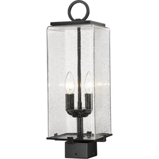 Sana Outdoor Aluminum Fixture - 2 Bulbs, Dimmable, Wet Rated, 7"W x 20"H, Matte Black image {4}
