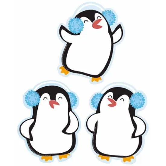 Eureka&reg; Winter Penguins Paper Cut-Outs, 36 Per Pack, 3 Packs image {1}