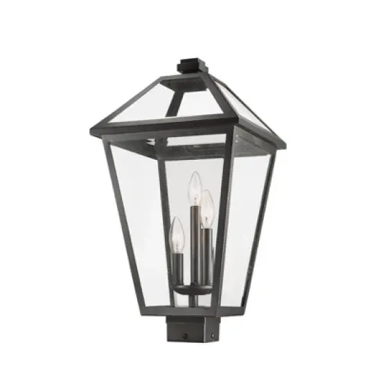 Talbot 3-Light Outdoor Post Mount Fixture - Steel, Dimmable, Wet Rated, 60W, 12.25" x 22.25" image {1}