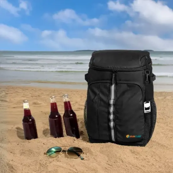 SUN CUBE Waterproof Soft Sided Cooler Backpack, Leakproof Insulated Portable for Camping Beach Travel Hiking Road Trip image {6}