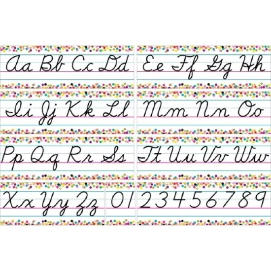 Teacher Created Resources&reg; Colorful Vibes Cursive Writing Bulletin Board Set image {1}