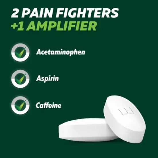 Excedrin Extra Strength Pain Reliever Caplets - Acetaminophen/Aspirin (NSAID) image {5}