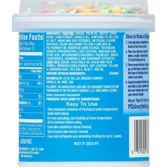Pillsbury Funfetti Vanilla Flavored Frosting - 15.6oz image {3}
