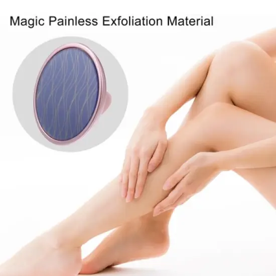 Unique Bargains Hair Eraser for Women and Men Hair Removal Tool for Arms Legs Painless Exfoliation Pink 1 Pcs image {2}