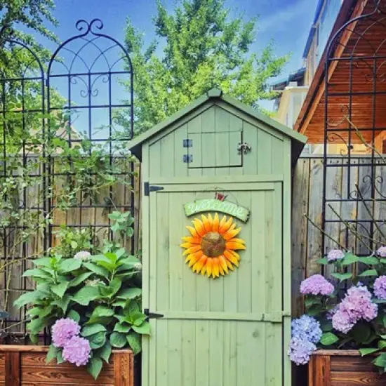 Syemin Patio Decorative Screens, Elegant Vine Pattern Yard Fencing, Pet-Safe Decorative Fence for Yard, Patio, Black, 80"*19.7"*86.7" image {4}