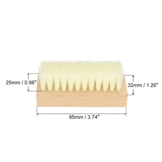 Unique Bargains Canvas Sneakers Handheld Shoes Cleaning Scrub Brush White 1 Pc image {1}