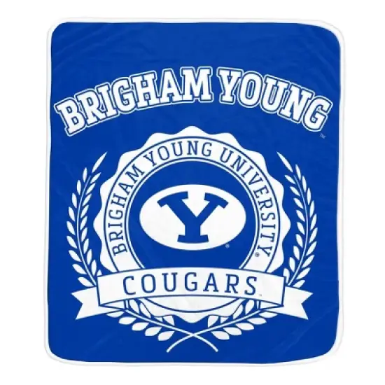 NCAA BYU Cougars Crest Ultra Soft Blanket image {2}