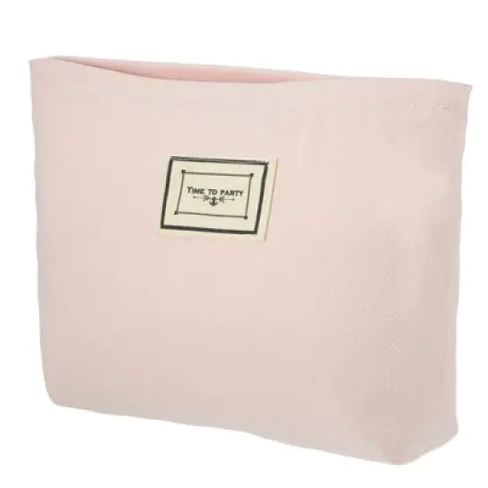 Unique Bargains Portable Canvas Zipper Makeup Bags and Organizers 1 Pc image {9}